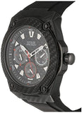 Guess Legacy Black Dial Black Rubber Strap Watch For Men - W1048G2 Buy Now By Guess