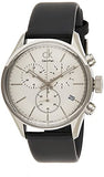 Calvin Klein Masculine Chronograph White Dial Black Leather Strap Watch for Men - K2H27120 Buy Now By Calvin Klein
