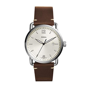 Fossil The Commuter White Dial Brown Leather Strap Watch for Men - FS5275 Buy Now By Fossil