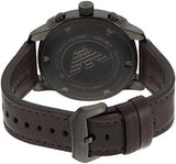 Emporio Armani Delta Chronograph Brown Dial Brown Leather Strap Dial Watch For Men - AR6055 Buy Now By Emporio Armani