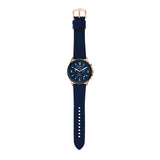 Fossil Forrester Chronograph Blue Dial Blue Leather Strap Watch for Men - FS5814 Buy Now By Fossil