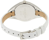Calvin Klein Rebel White Dial White Leather Strap Watch for Women - K8P231L6 Buy Now By Calvin Klein