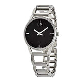 Calvin Klein Stately Black Dial Silver Steel Strap Watch for Women - K3G2312S Buy Now By Calvin Klein