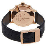 Calvin Klein Post Minimal Chronograph Rose Gold Dial Black Leather Strap Watch for Men - K7627201 Buy Now By Calvin Klein