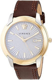 Versace V-Urban Quartz Grey Dial Brown Leather Strap Watch for Men - VELQ00219 Buy Now By Versace