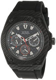 Guess Legacy Black Dial Black Rubber Strap Watch For Men - W1048G2 Buy Now By Guess