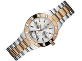 Guess Glisten Chronograph Analog Silver Dial Two Tone Steel Strap Watch For Women - W14551L1 Buy Now By Guess
