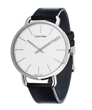 Calvin Klein Even White Dial Black Leather Strap Watch for Women - K7B211C6 Buy Now By Calvin Klein