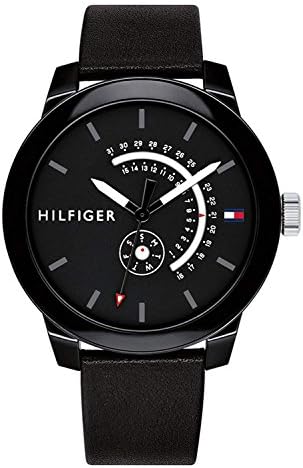 Tommy Hilfiger Denim Quartz Black Dial Black Leather Strap Watch for Men - 1791479 Buy Now By Tommy Hilfiger