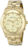 Marc Jacobs Blade Chronograph Gold Dial Gold Steel Strap Watch for Women - MBM3101 Buy Now By Marc Jacobs