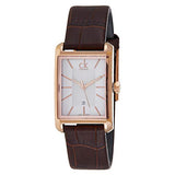 Calvin Klein Window White Dial Brown Leather Strap Watch for Women - K2M23620 Buy Now By Calvin Klein