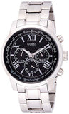 Guess Horizon Chronograph Quartz Black Dial Silver Steel Strap Watch For Men - W0379G1 Buy Now By Guess