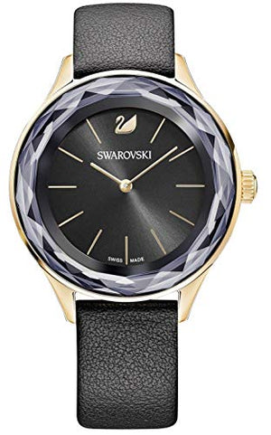 Swarovski Octea Nova Grey Dial Grey Leather Strap Watch for Women - 5295358 Buy Now By Swarovski