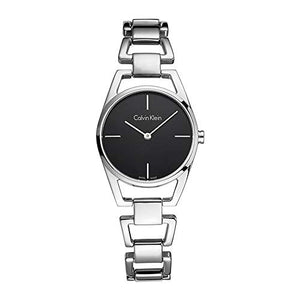 Calvin Klein Dainty Black Dial Silver Steel Strap Watch for Women - K7L23141 Buy Now By Calvin Klein
