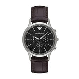 Emporio Armani Renato Chronograph Black Dial Brown Leather Strap Watch For Men - AR2482 Buy Now By Emporio Armani