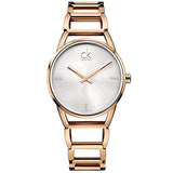 Calvin Klein Stately White Dial Gold Steel Strap Watch for Women - K3G2362W Buy Now By Calvin Klein