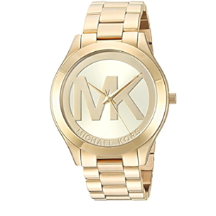 Michael Kors Slim Runway Analog Gold Dial Gold Steel Strap Watch For Women - MK3739 Buy Now By Michael Kors