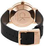 Calvin Klein Post Minimal Rose Gold Dial Black Leather Strap Watch for Men - K7621201 Buy Now By Calvin Klein