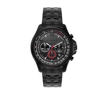Michael Kors Pilot Chronograph Black Dial Black Steel Strap Watch For Men - MK9127 Buy Now By Michael Kors