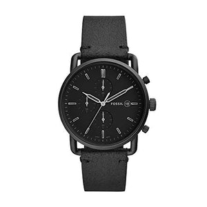 Fossil Commuter Black Dial Black Leather Strap Watch for for Men - FS5504 Buy Now By Fossil