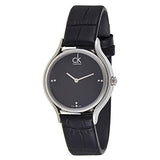 Calvin Klein Skirt Black Dial Black Leather Strap Watch for Women - K2U231C1 Buy Now By Calvin Klein
