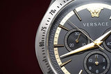 Versace Classic Chronograph Quartz Black Dial Silver Steel Strap Watch For Men - VEV700419 Buy Now By Versace