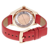 Marc Jacobs Henry Skeleton Red Dial Red Leather Strap Watch for Women - MBM1338 Buy Now By Marc Jacobs