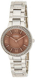 Fossil Virginia Taupe Dial Silver Steel Strap Watch for Women - ES4147 Buy Now By Fossil