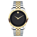Movado Museum Classic Black Dial Two Tone Steel Strap Watch For Men - 606899 Buy Now By Movado