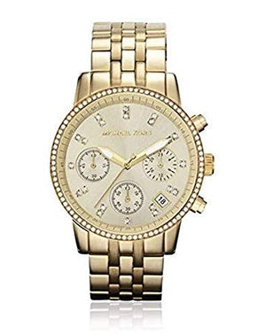 Michael Kors Runway Chronograph Gold Dial Gold Steel Strap Watch For Women - MK5698 Buy Now By Michael Kors