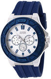 Guess Force White Dial Blue Rubber Strap Watch For Men - W0674G4 Buy Now By Guess