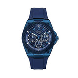 Guess Legacy Blue Dial Blue Rubber Strap Watch for Men - W1049G7 Buy Now By Guess