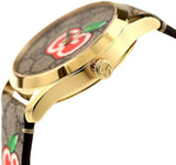 Gucci G Timeless Quartz Brown Dial Brown Leather Strap Watch For Men - YA1264158 Buy Now By Gucci