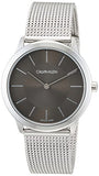 Calvin Klein Minimal Grey Dial Silver Mesh Bracelet Watch for Men - K3M22124 Buy Now By Calvin Klein
