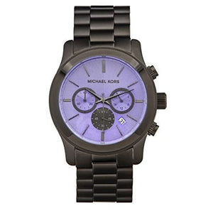 Michael Kors Runway Chronograph Purple Dial Black Steel Strap Watch For Women - MK5954 Buy Now By Michael Kors