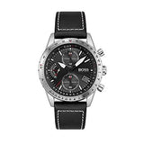 Hugo Boss Pilot Edition Black Dial Black Leather Strap Watch for Men - 1513853 Buy Now By Hugo Boss