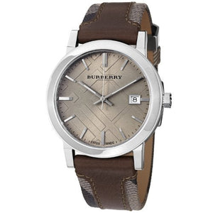 Burberry The City Grey Dial Leather Strap Watch for Men - BU9020 Buy Now By Burberry