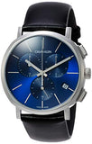 Calvin Klein Chronograph Blue Dial Black Leather Strap Watch for Men - K8Q371CN Buy Now By Calvin Klein