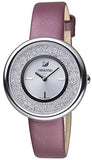 Swarovski Crystalline Silver Dial Purple Leather Strap Watch for Women - 5295355 Buy Now By Swarovski