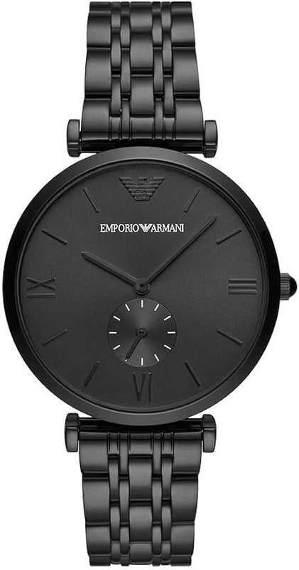 Emporio Armani Gianni T Bar Analog Black Dial Black Steel Strap Watch For Men - AR11299 Buy Now By Emporio Armani