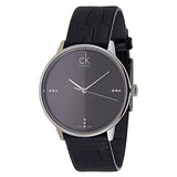 Calvin Klein Accent Black Dial Black Leather Strap Watch for Men - K2Y2X1CU Buy Now By Calvin Klein