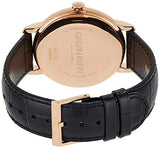 Calvin Klein Post Minimal Rose Gold Dial Black Leather Strap Watch for Men - K7621201 Buy Now By Calvin Klein