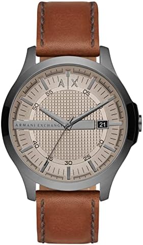 Armani Exchange Hampton Chronograph Grey Dial Brown Leather Strap Watch For Men - AX2414 Buy Now By Armani Exchange