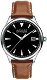 Movado Heritage Calendoplan Black Dial Brown Leather Strap Watch for Men - 3650001 Buy Now By Movado