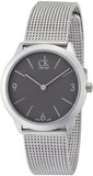 Calvin Klein Minimal Grey Dial Silver Mesh Bracelet Watch for Men - K3M52154 Buy Now By Calvin Klein