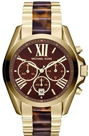 Michael Kors Bradshaw Chronograph Brown Dial Two Tone Steel Strap Watch For Women - MK5696 Buy Now By Michael Kors