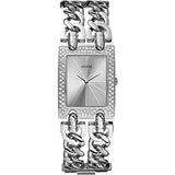 Guess Mod Heavy Metal Diamonds Silver Dial Silver Steel Strap Watch for Women - W95088L1 Buy Now By Guess