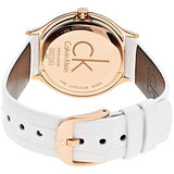 Calvin Klein Accent White Dial White Leather Strap Watch for Women - K2Y2X6K6 Buy Now By Calvin Klein