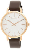 Calvin Klein Even White Dial Brown Leather Strap Watch for Women - K7B236G6 Buy Now By Calvin Klein