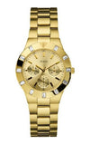 Guess Glisten Analog Gold Dial Gold Steel Strap Watch For Women - W13576l1 Buy Now By Guess